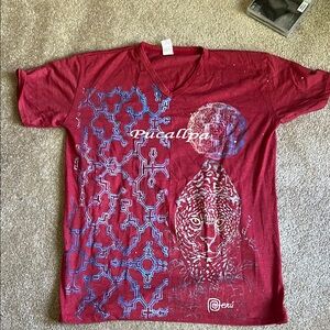 Red Graphic shipibo ayahuasca Shirt